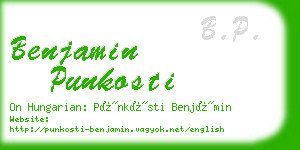 benjamin punkosti business card